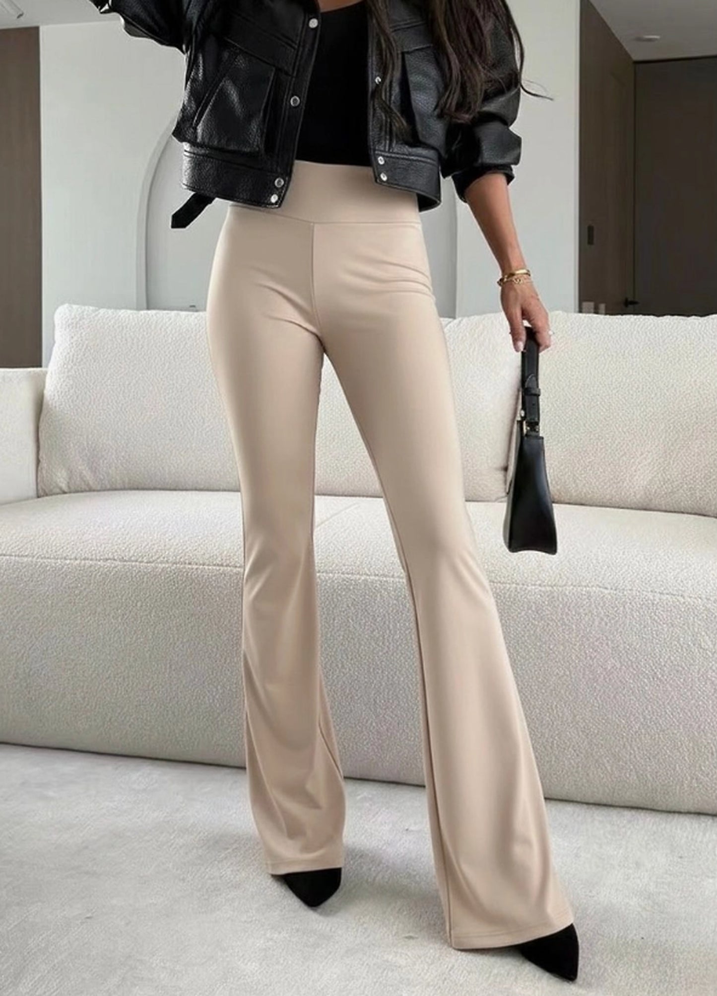 Flarebyxor – Beige