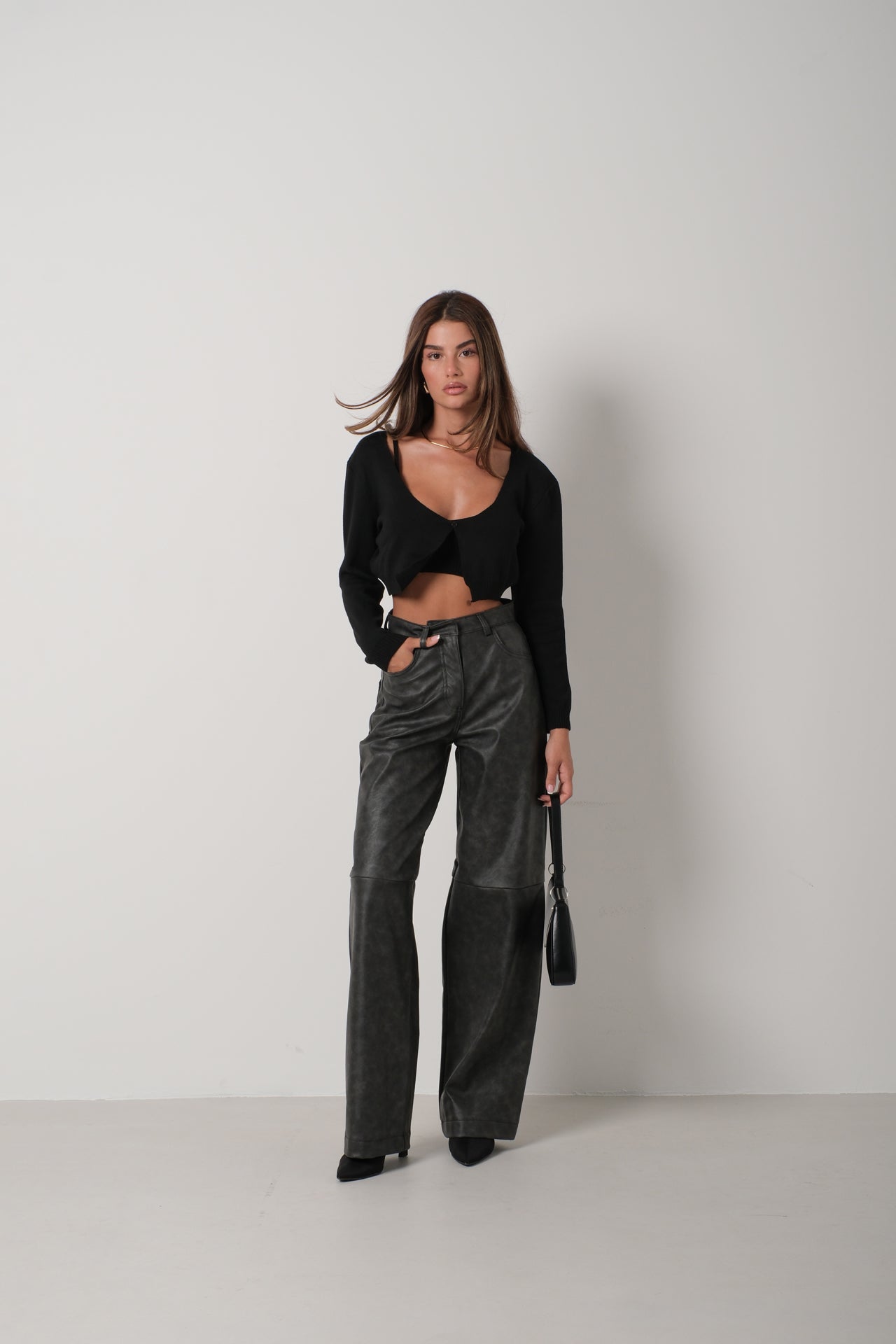 Croppade kofta med knapp