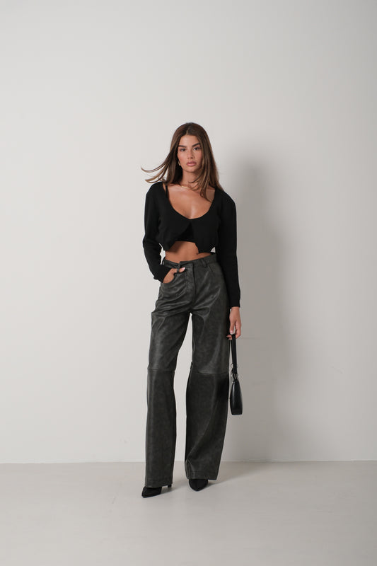 Croppade kofta med knapp