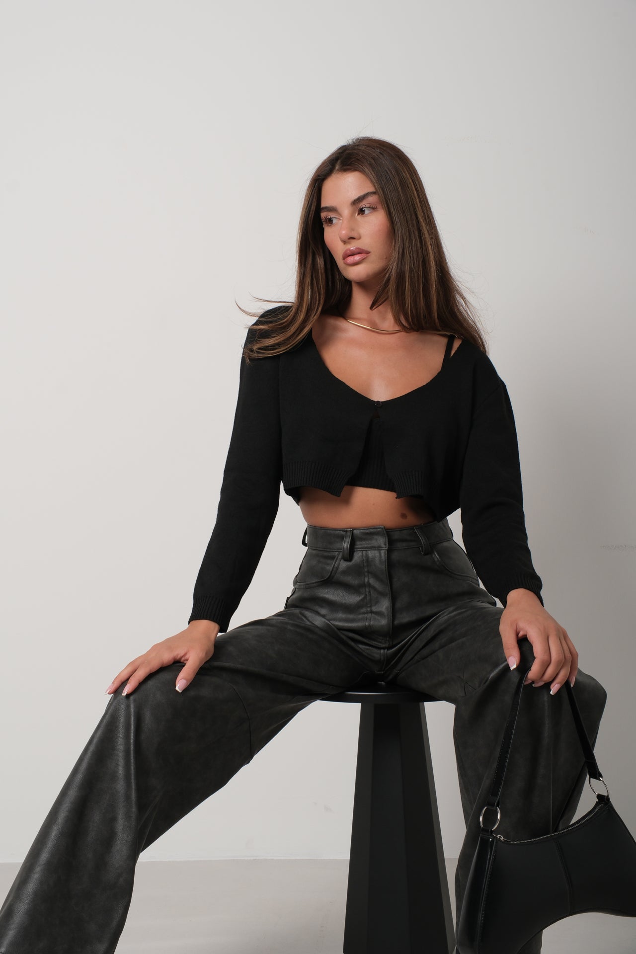 Croppade kofta med knapp