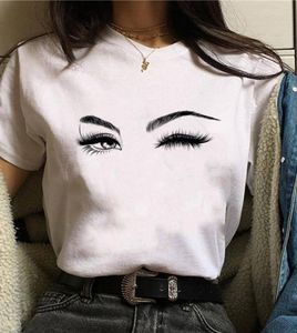 Oversize T-shirt med blinkning