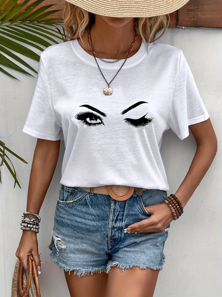 Oversize T-shirt med blinkning