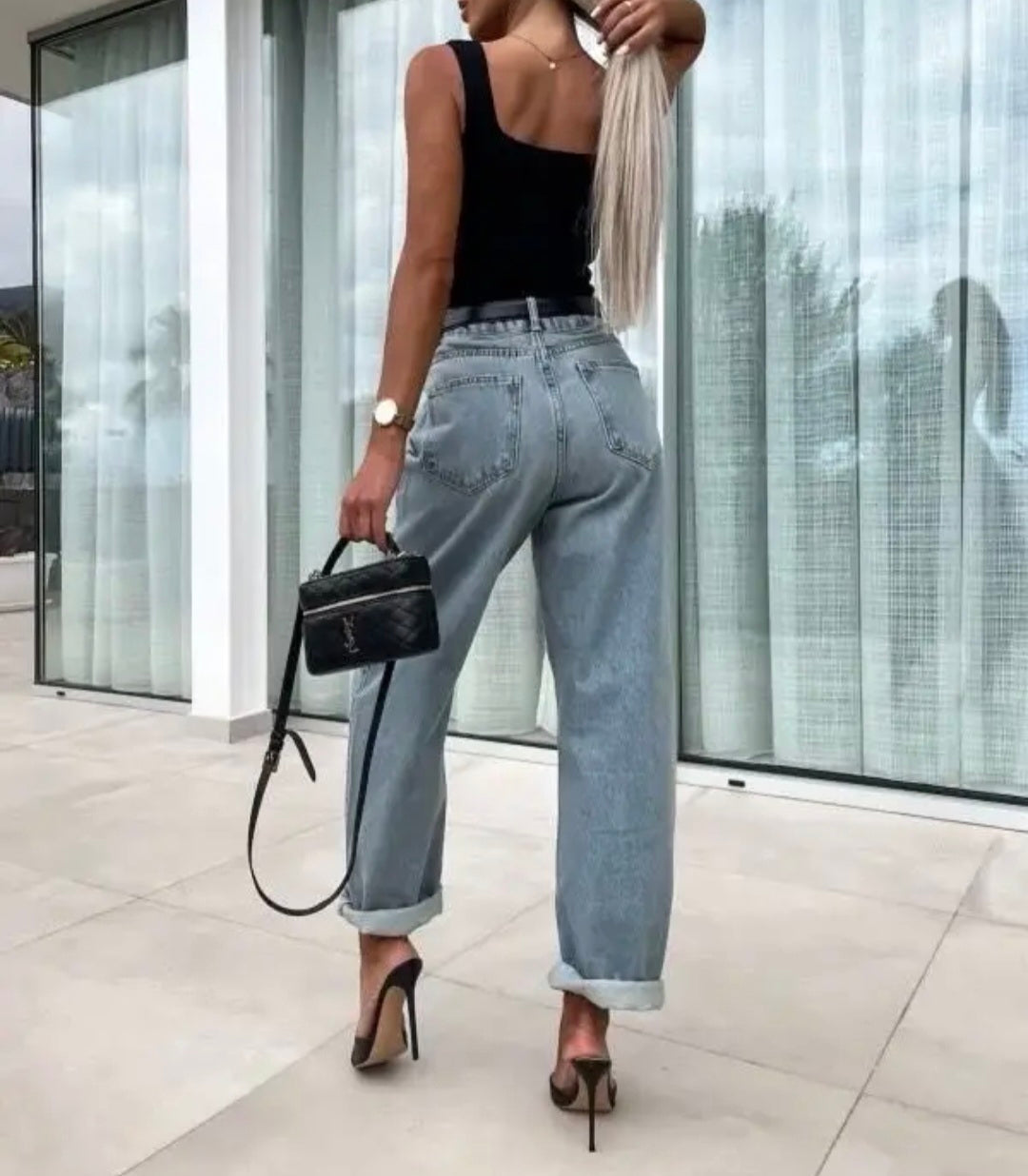 Högmidjade ballongjeans