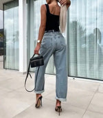 Ladda upp bild till gallerivisning, Högmidjade ballongjeans
