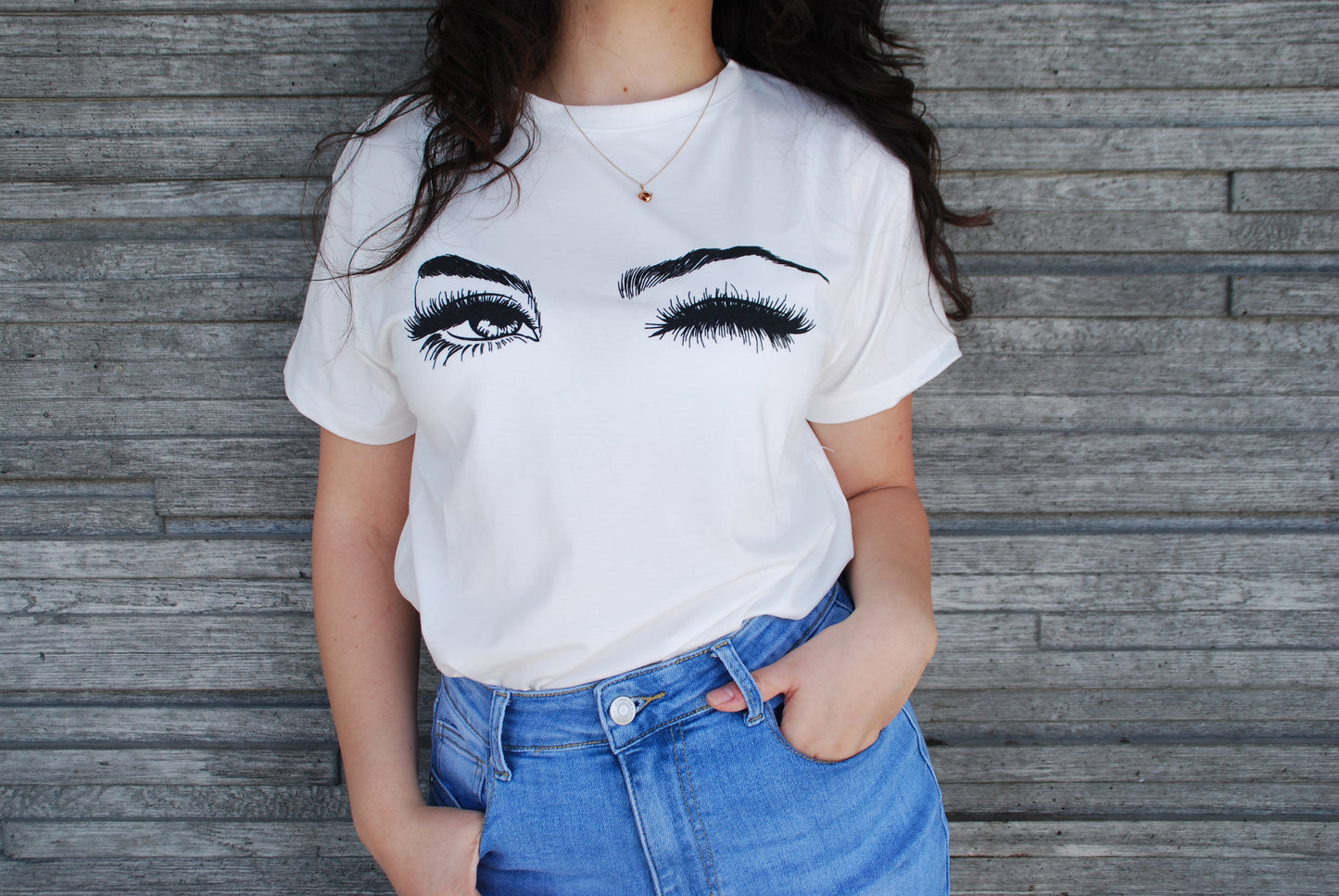 Oversize T-shirt med blinkning
