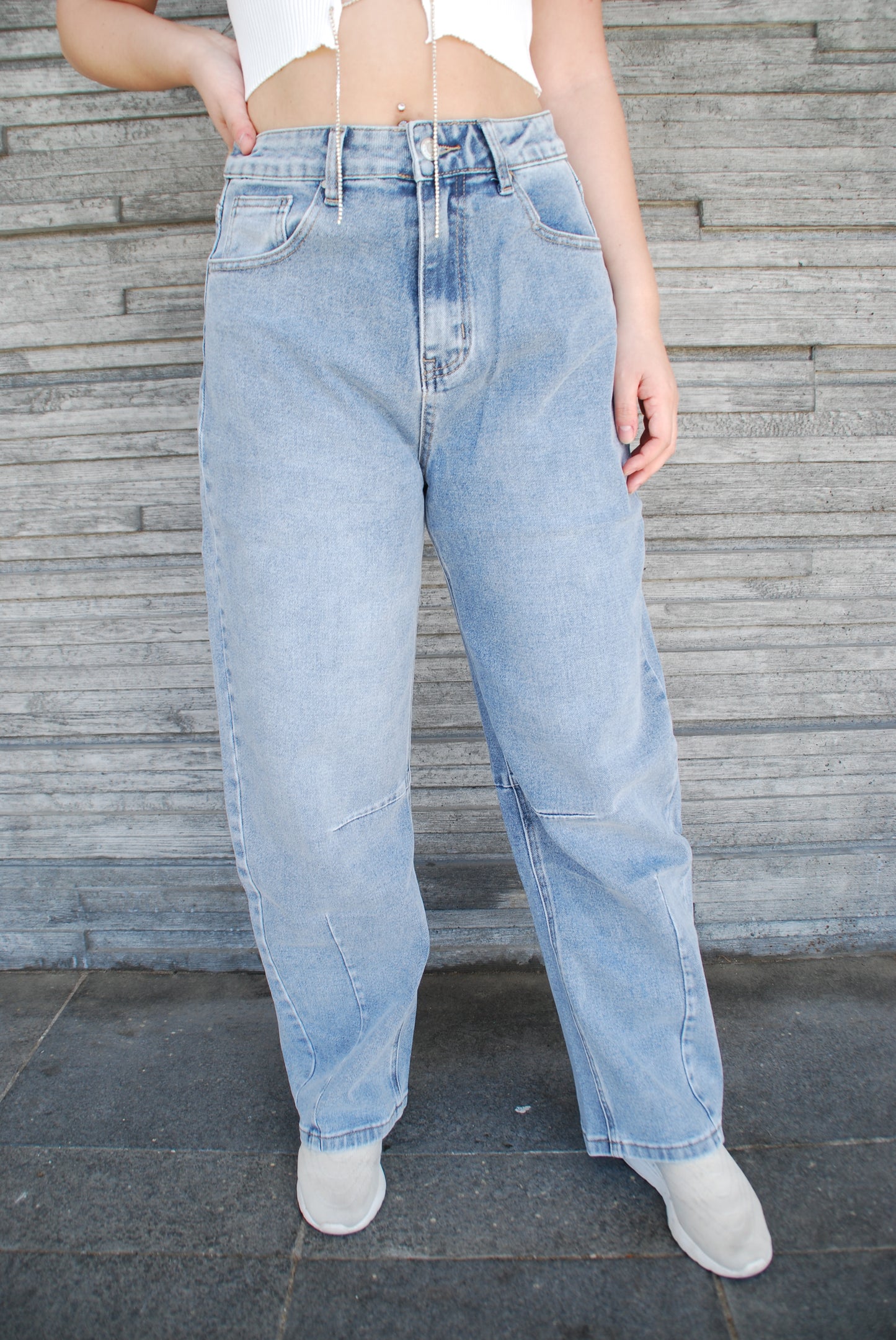 Högmidjade ballongjeans