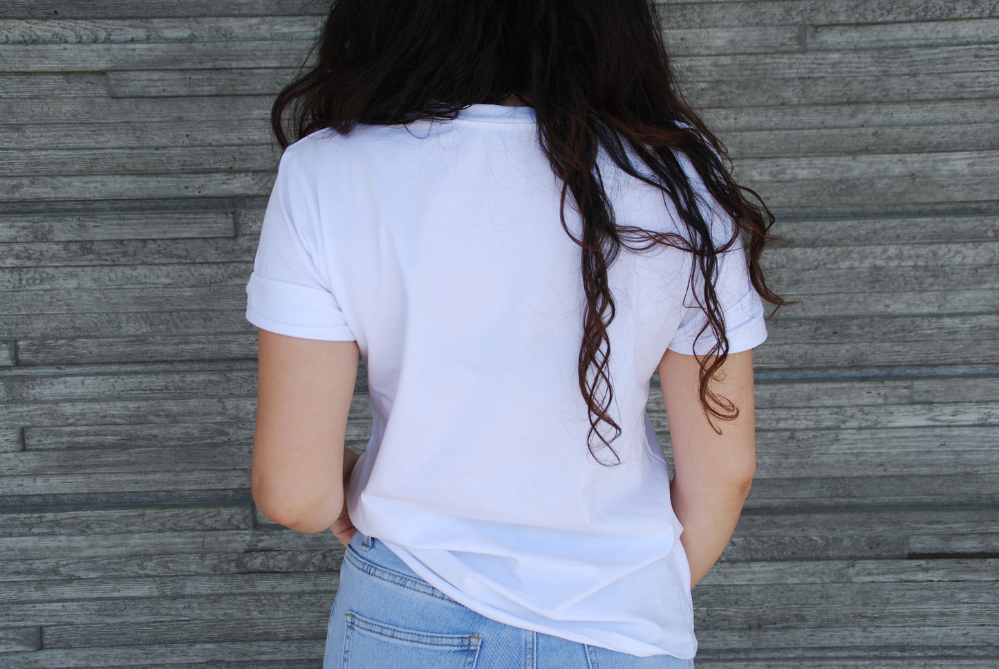 Champagne t-shirt vit