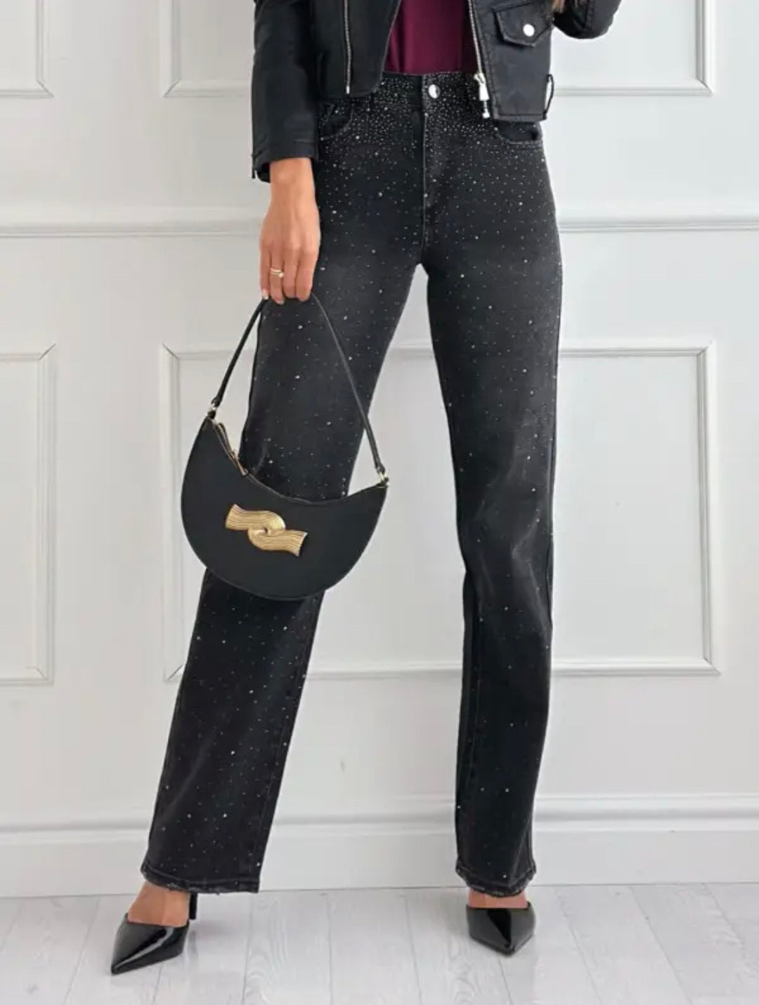 Jeans med strass
