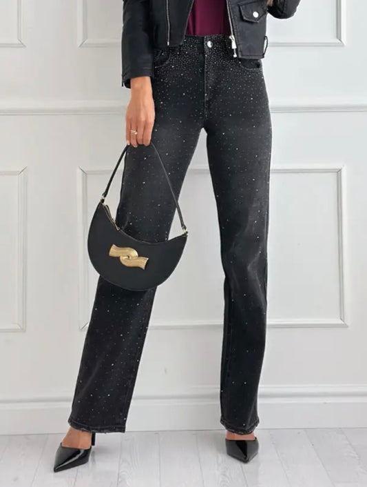 Jeans med strass